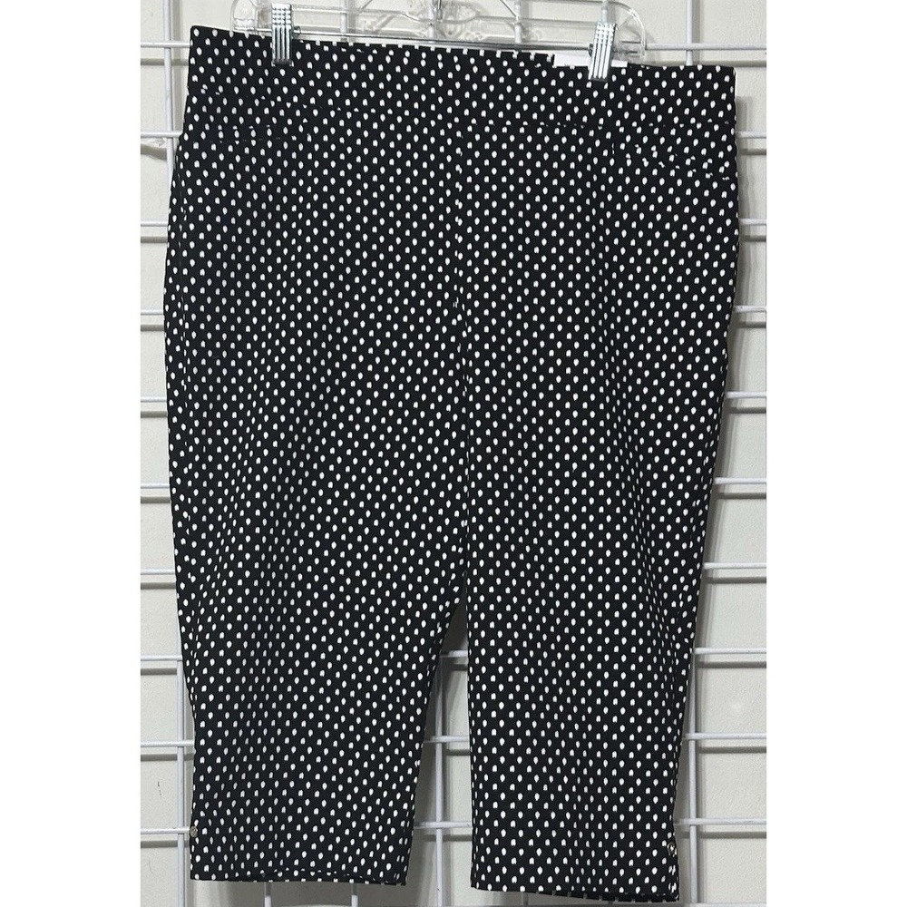 NWT‎ Chico's So Slimming Brigitte   Dot Black/white Size 3(U.S. 16) Capri Pant - Picture 2 of 10